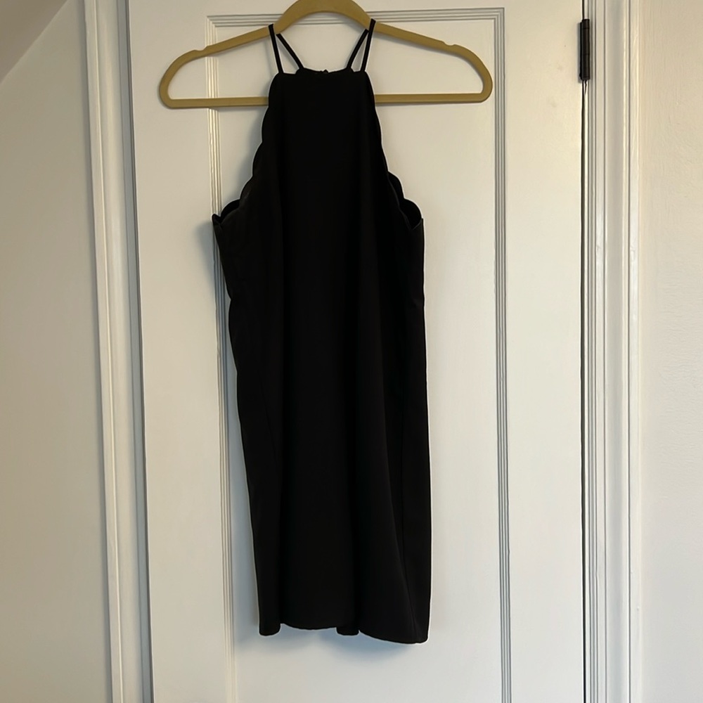 Lulus Scallop Halter Mini Dress, Size XS